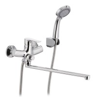 Смеситель для ванны с душем MIXXUS PREMIUM PUSH Chr-006 MI1665 с кнопочным переключателем